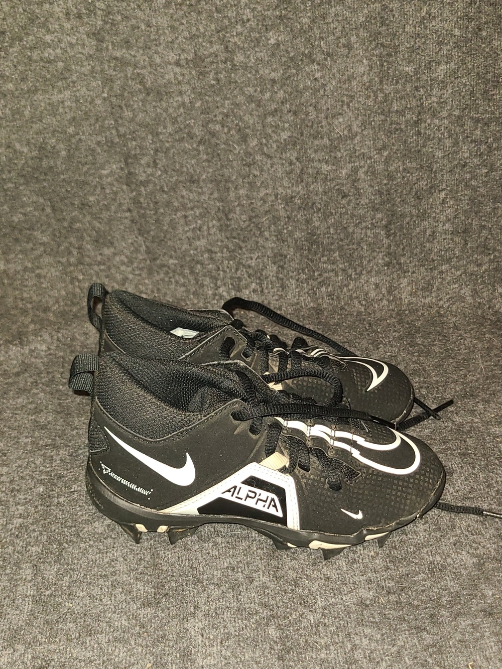 Nike Cleats Little Kids Alpha Menace 3 Shark Size 12C Black White